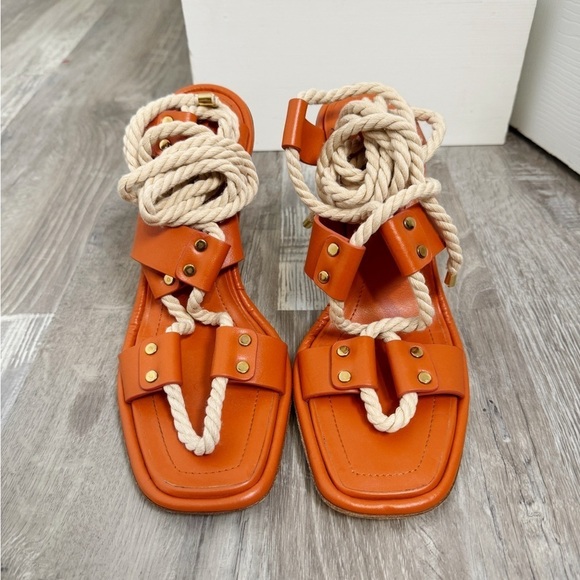 Ulla Johnson Elvie Rope High Heel in Red Clay - Picture 2 of 7